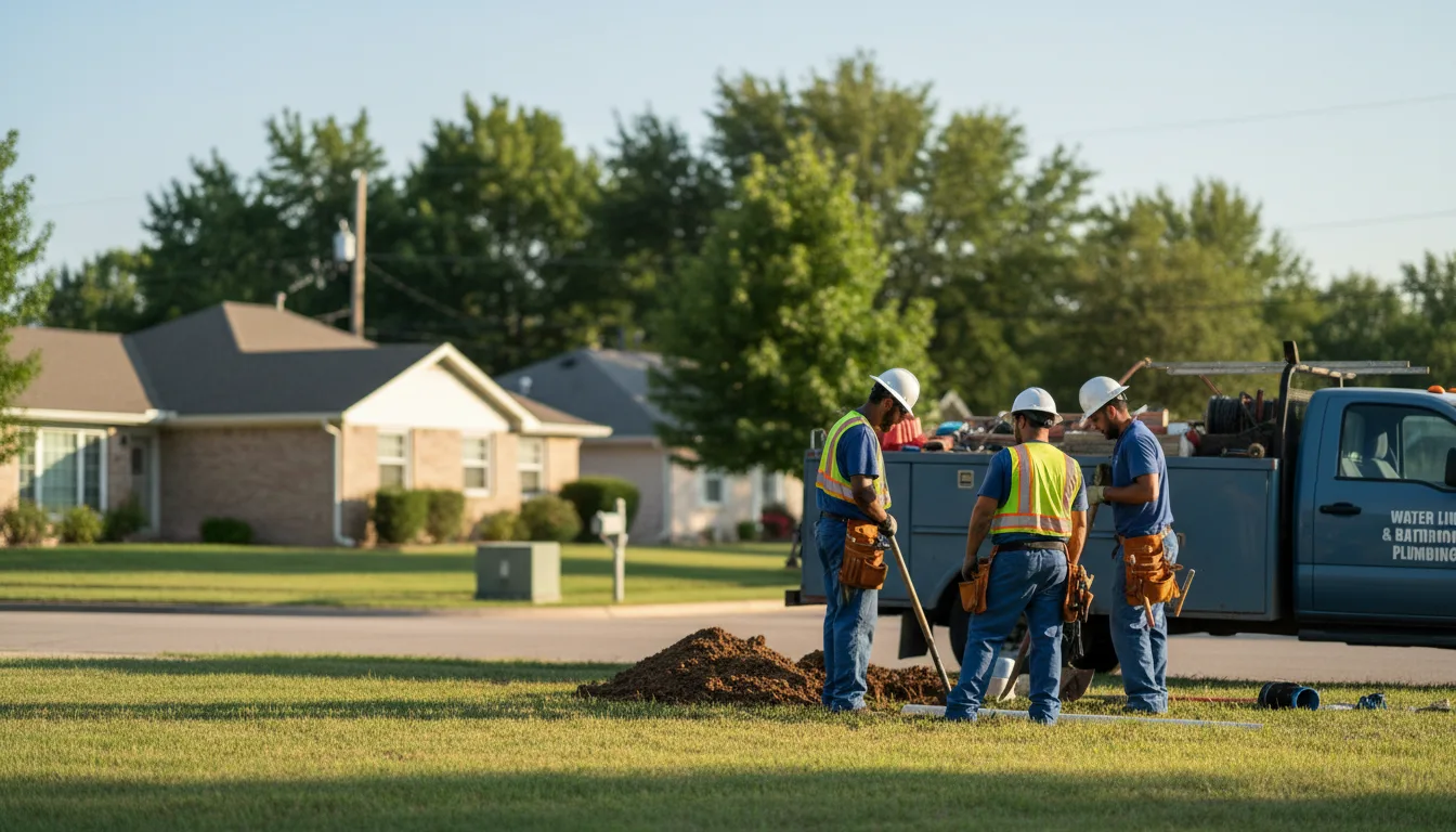 Residential water line and bathroom plumbing service in Loretto, MI